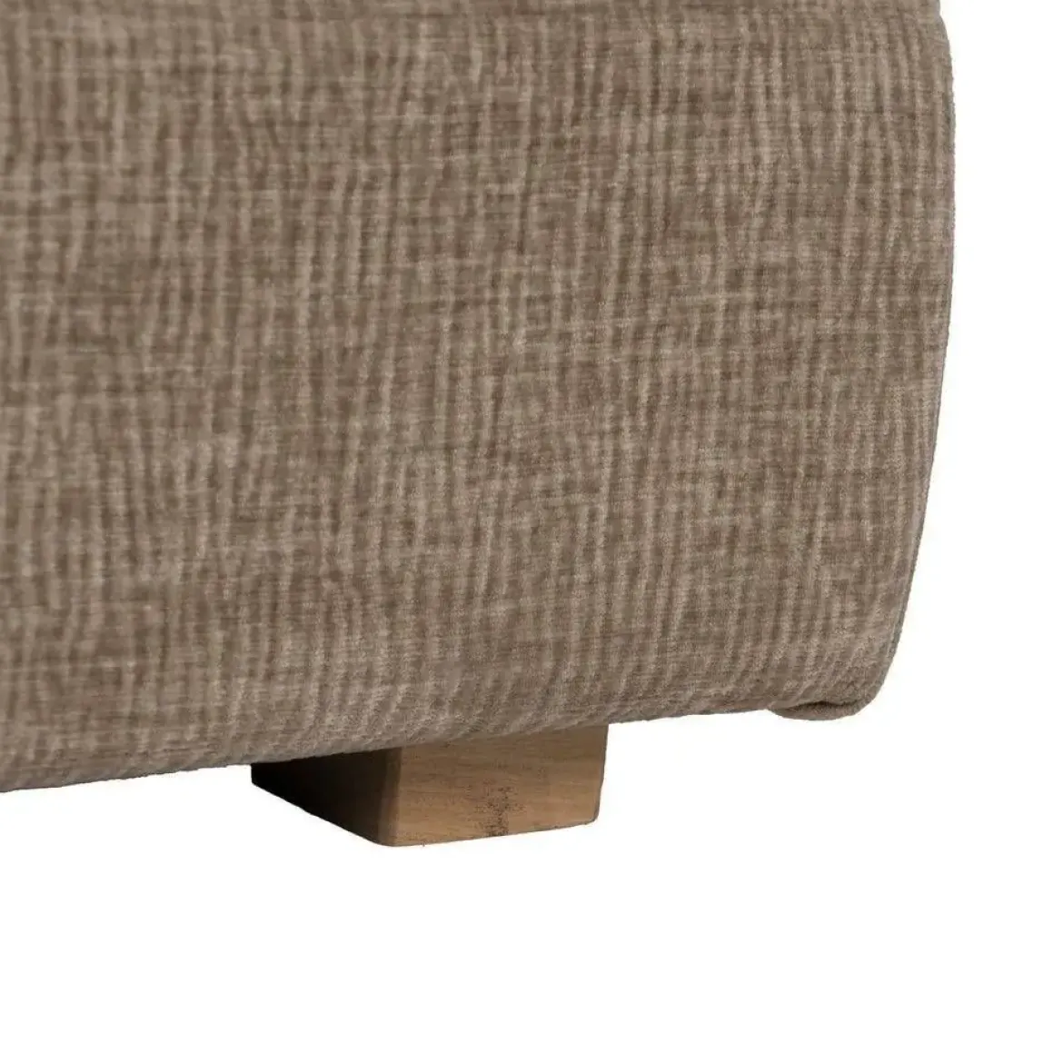 Sillón Cama Beige de Tejido Suave y Estructura de Madera 613617
