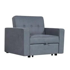 Sillón Cama Tapizado en Poliéster con Cama Extraíble IZAN
