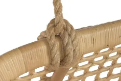 Sillón Colgante de Ratán Natural con Tapizado en Poliéster MB-221975