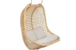 Sillón Colgante de Ratán Natural con Tapizado en Poliéster MB-221975