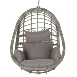 Sillón Colgante de Ratán Sintético con Cojines