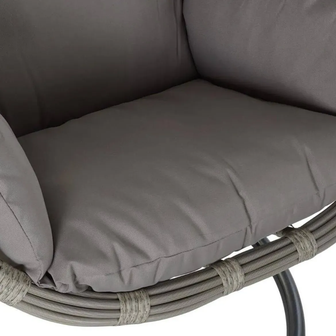 Sillón Colgante de Ratán Sintético con Cojines