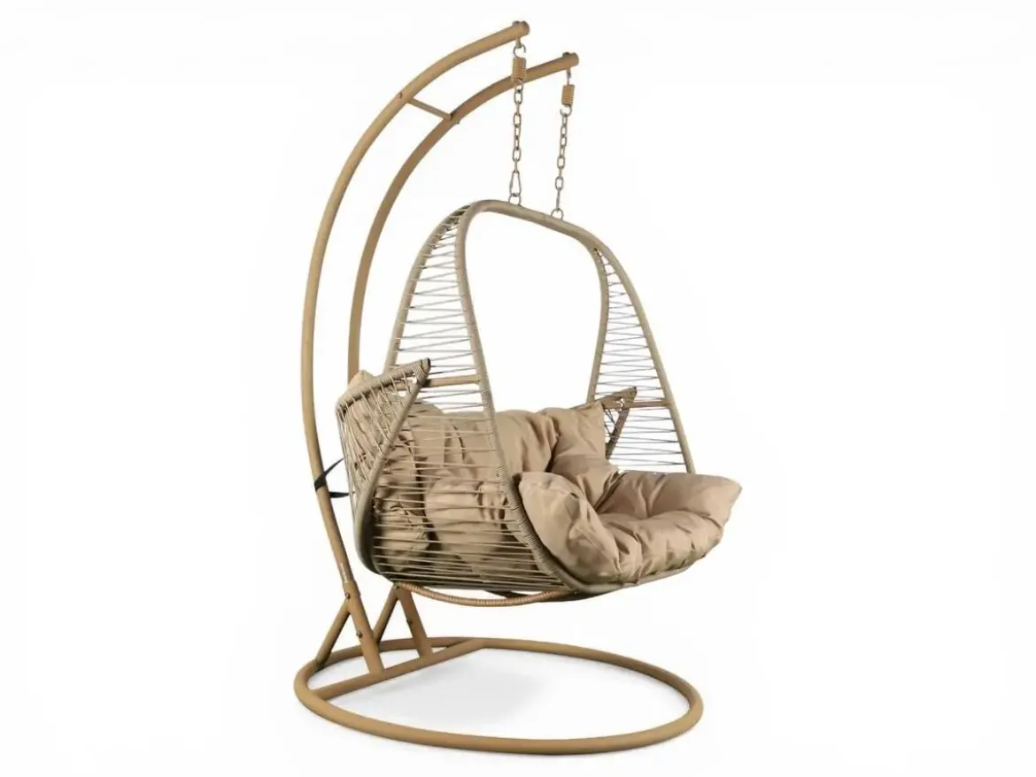 Sillón Colgante de Ratán Sintético 2 Plazas MB-224155