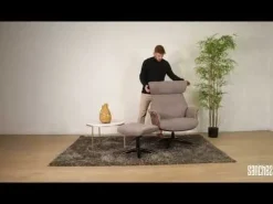 Sillón con Mecanismo Reclinable y Puff OSAKA