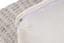 Sillón de Jardín en Ratán Blanco Decapé con Cojín MB-224101