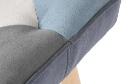 Sillón de Lectura Patchwork con Reposapiés en Lino MB-205533