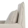 Sillón de Madera Tapizado en Tela Crema 611754