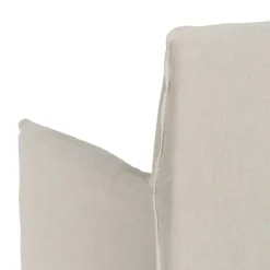 Sillón de Madera Tapizado en Tela Crema 611754