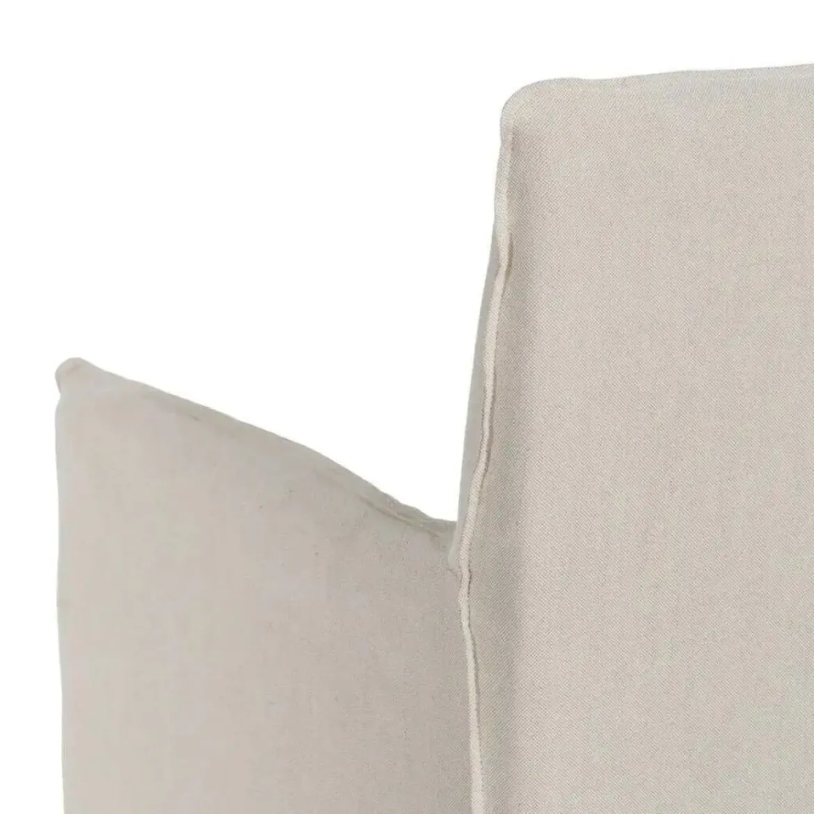 Sillón de Madera Tapizado en Tela Crema 611754
