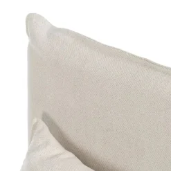 Sillón de Madera Tapizado en Tela Crema 611754