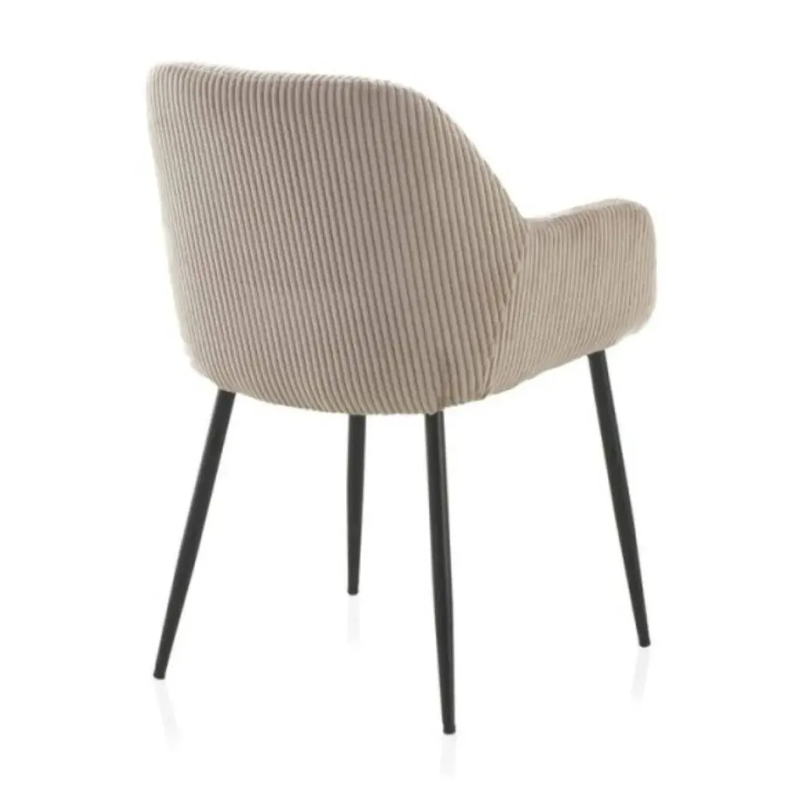 Sillón de pana lavanda con patas de metal negras GABAR 11060/1