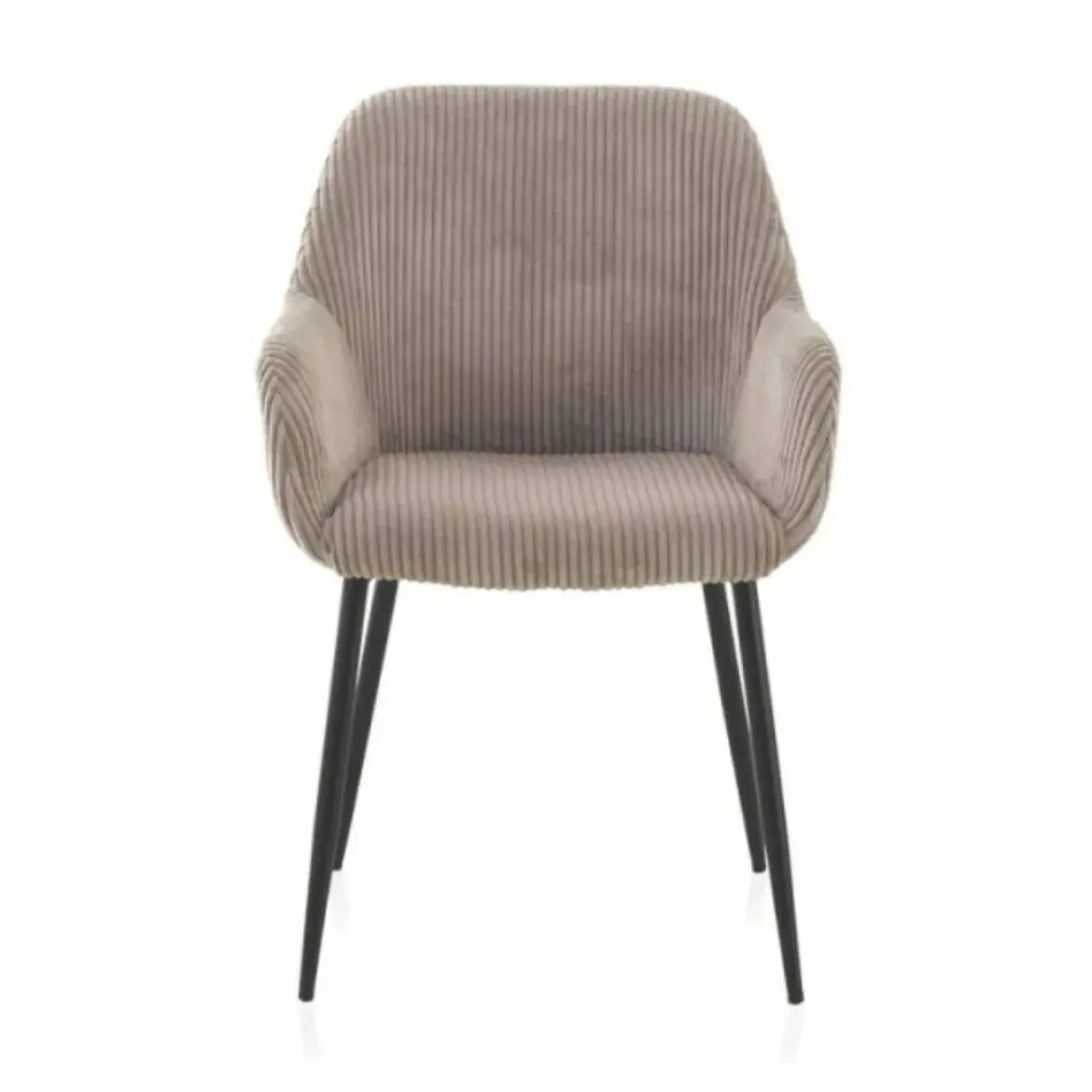 Sillón de pana lavanda con patas de metal negras GABAR 11060/1
