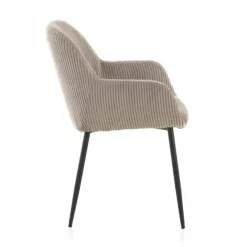 Sillón de pana lavanda con patas de metal negras GABAR 11060/1