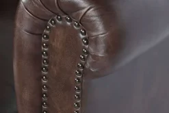 Sillón de Piel Clásico Chester Marrón Oscuro MB-208646