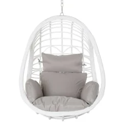 Sillón de Ratán Sintético Colgante sin Soporte color Blanco MB-190169
