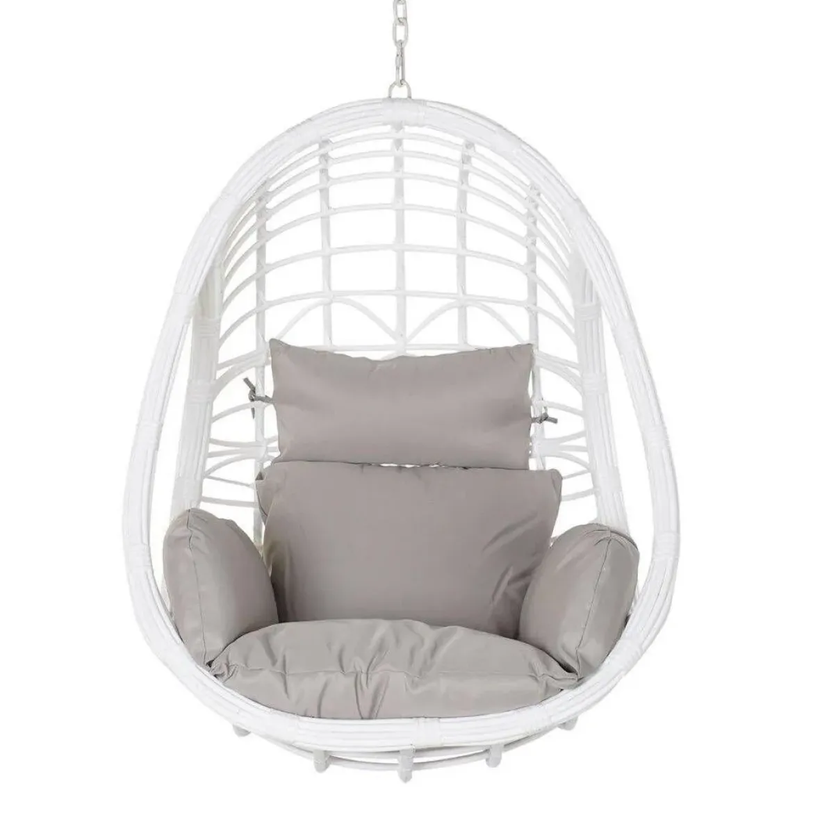 Sillón de Ratán Sintético Colgante sin Soporte color Blanco MB-190169