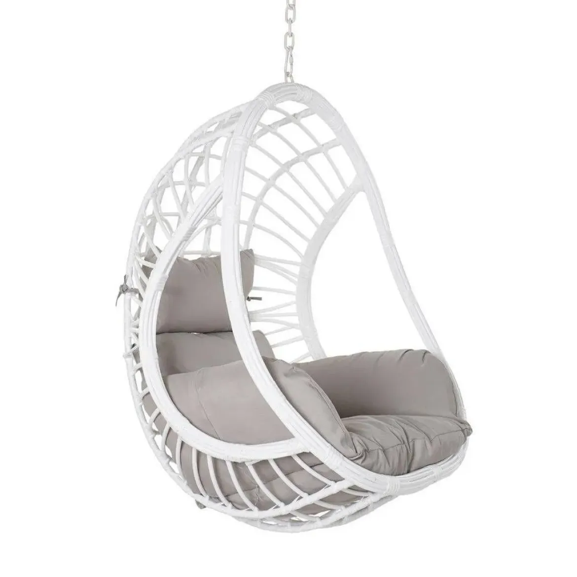 Sillón de Ratán Sintético Colgante sin Soporte color Blanco MB-190169