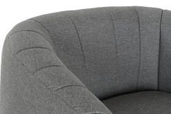 Sillón de Salón en Poliéster Gris con Patas Metálicas MB-207908