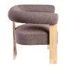 Sillón de Salón Tapizado Jaspeado Gris Rosa con Patas de Madera 615252