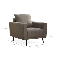 Sillón en color Taupe RENN