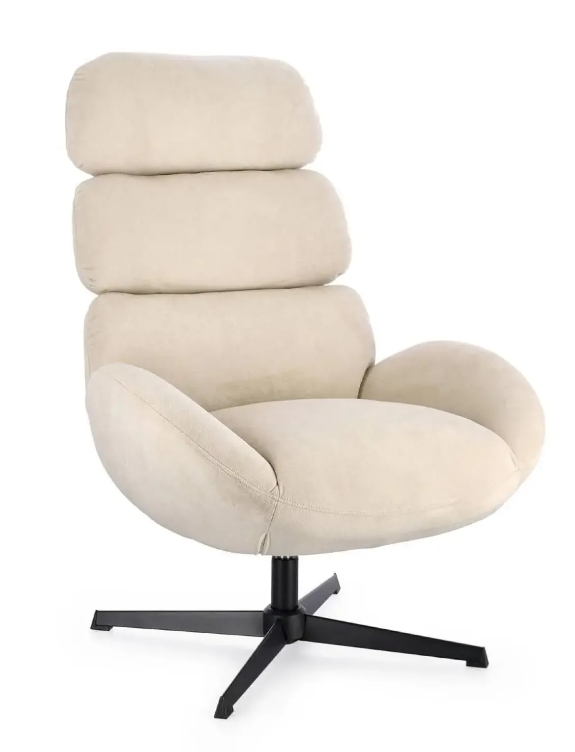 Sillón Giratorio Tapizado en Tejido Perla VIOLANTE 0733506