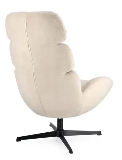 Sillón Giratorio Tapizado en Tejido Perla VIOLANTE 0733506