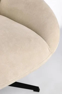 Sillón Giratorio Tapizado en Tejido Perla VIOLANTE 0733506