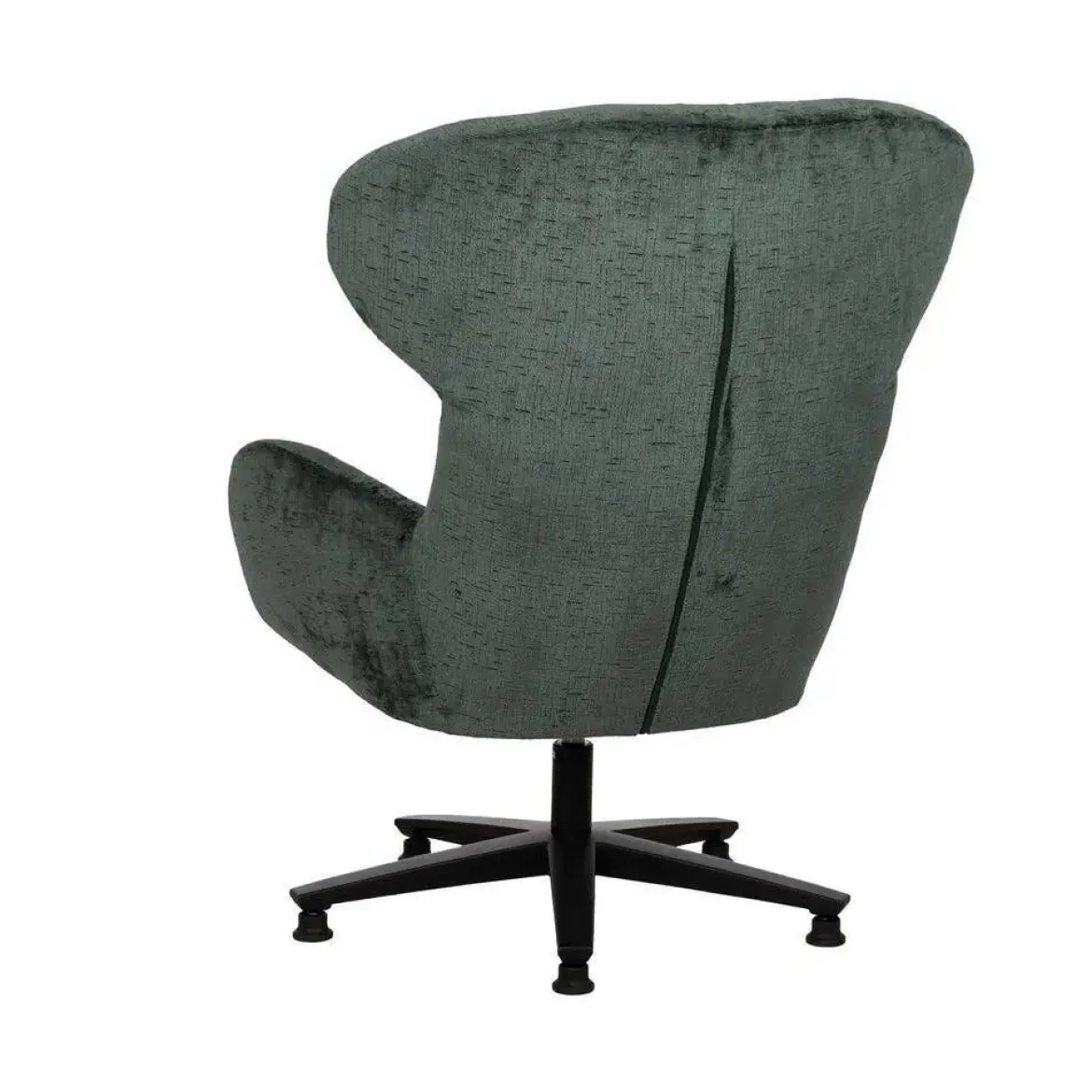 Sillón Giratorio Verde con Base Metálica y Tapizado Suave 612622