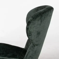 Sillón Giratorio Verde con Base Metálica y Tapizado Suave 612622