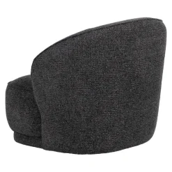 Sillón Jaspeado Tejido-Madera de Salón 78 cm Gris Oscuro 614784