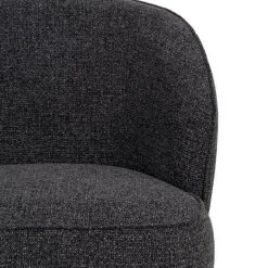 Sillón Jaspeado Tejido-Madera de Salón 78 cm Gris Oscuro 614784