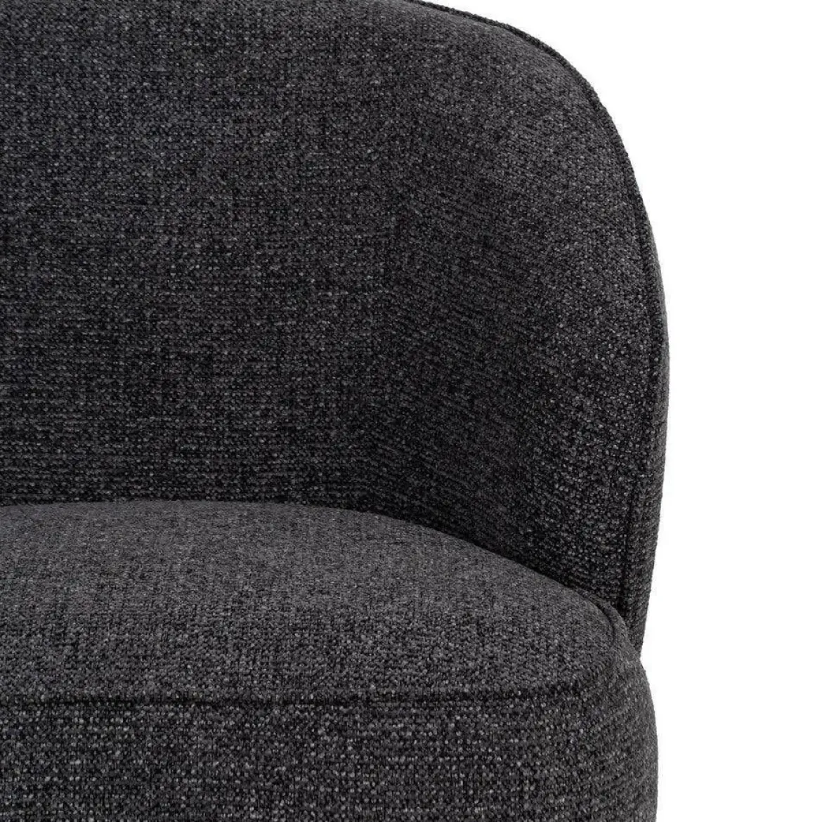Sillón Jaspeado Tejido-Madera de Salón 78 cm Gris Oscuro 614784