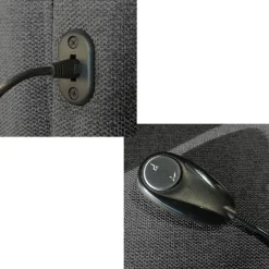 Sillón Levantapersonas Tapizado en tela Pizarra DIANA