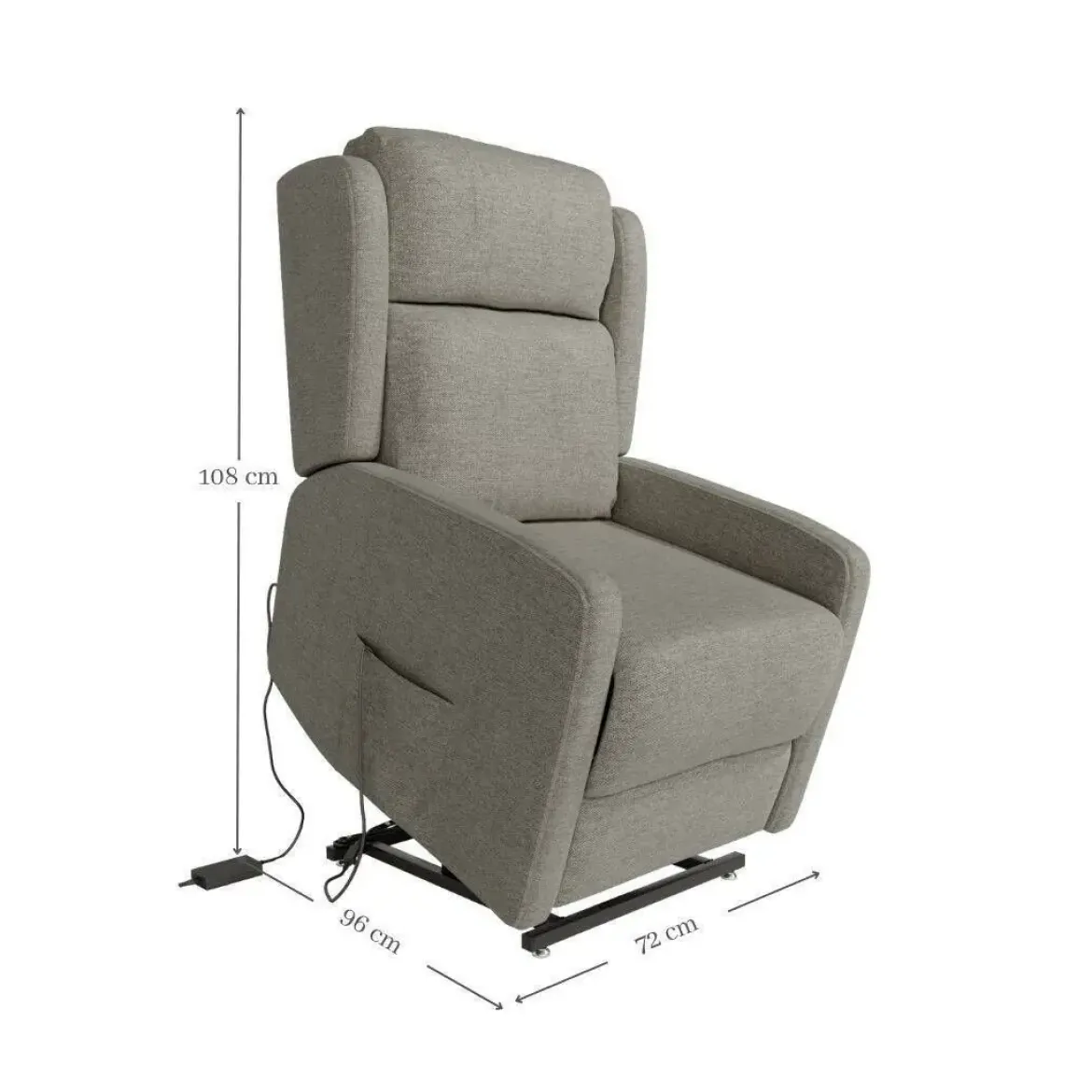 Sillón Levantapersonas Tapizado en tela CELIA
