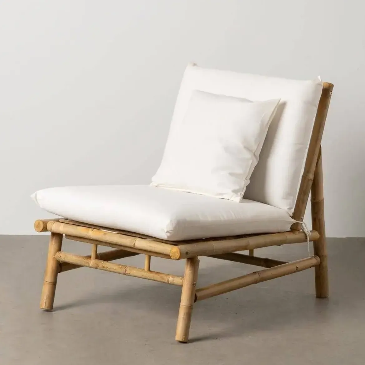 Sillón Natural en Bambú con Tapizado Desenfundable 613209