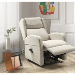 Sillón Relax con Levanta Personas Tapizado en Tela TREVISO