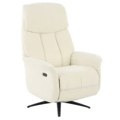Sillón Relax Eléctrico Tapizado en Tela Beige ALBAYZIN