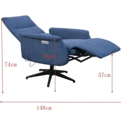 Sillón Relax Eléctrico Tapizado en Tela ERIC
