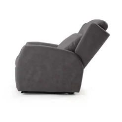 Sillón relax elevador modelo RIVER con ruedas tapizado en tela gris