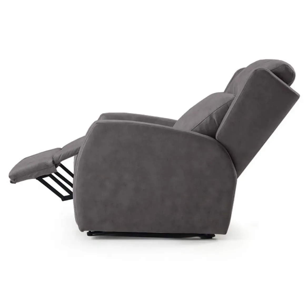 Sillón relax elevador modelo RIVER con ruedas tapizado en tela gris