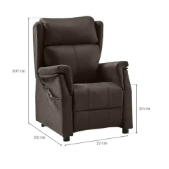 Sillón relax Elevador 2 motores Modelo ALMA tapizado en tela