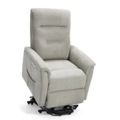 Sillón Relax Levantapersonas con 2 Motores Tapizado en Tela ARGOS