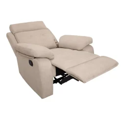 Sillón Relax Manual Tapizado en Tela CARIBE Beige