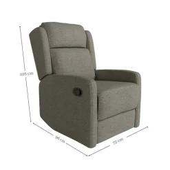 Sillón Relax Manual Tapizado en tela CELIA