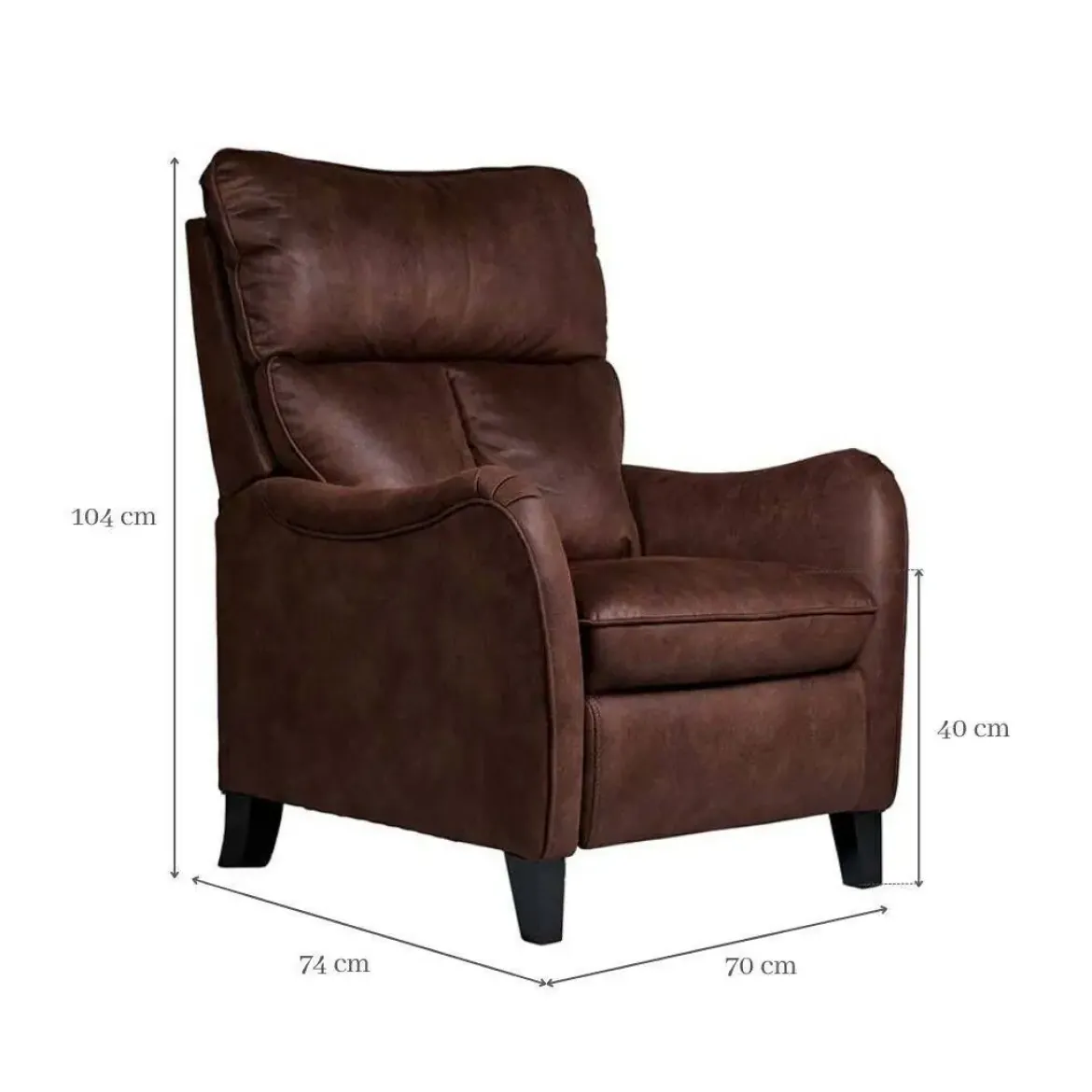 Sillón relax push back076microfibra CAMBOYA