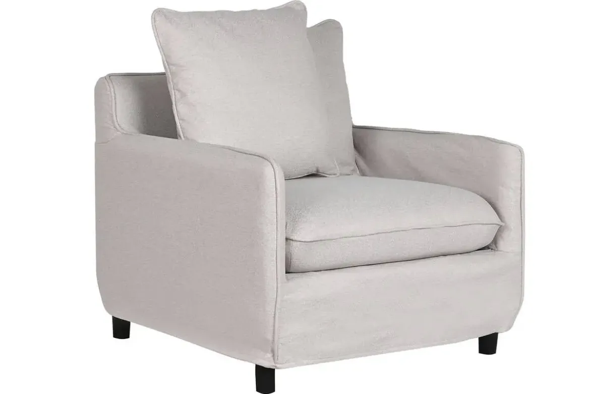 Sillón Tapizado Desenfundable en Poliéster Beige MB-211734