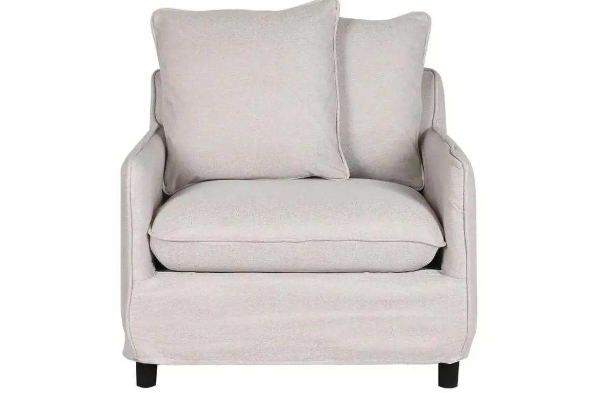 Sillón Tapizado Desenfundable en Poliéster Beige MB-211734