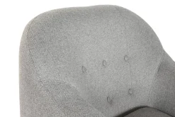 Sillón Tapizado en Poliéster Color Topo con Patas de Madera MB-221694