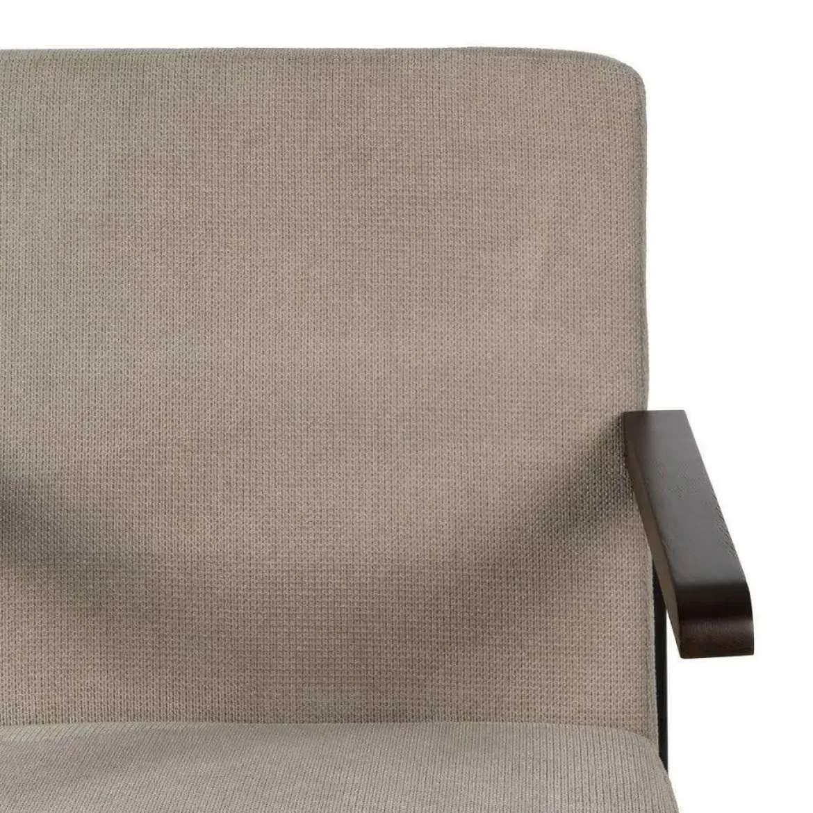 Sillón Taupe de Metal y Tejido con Patas Negras 613473