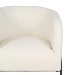 Sillón Tejido-Metal de Salón 68 cm Blanco 614513